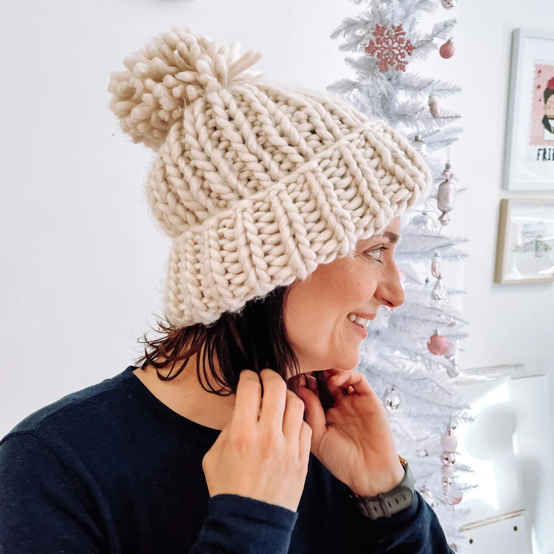 Beanie Oversized Woman's Beanie Chunky Ladies Hat Winter - Etsy | Etsy (US)