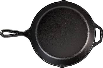 Lodge 13-1/4 Inch Cast Iron Pre-Seasoned Skillet – Signature Teardrop Handle - Use in the Oven,... | Amazon (US)