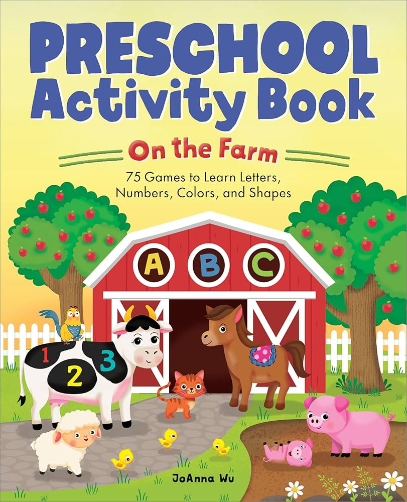 Preschool Activity Book On The Farm: 75 Games to Learn Letters, Numbers, Colors, and Shapes (Scho... | Amazon (US)