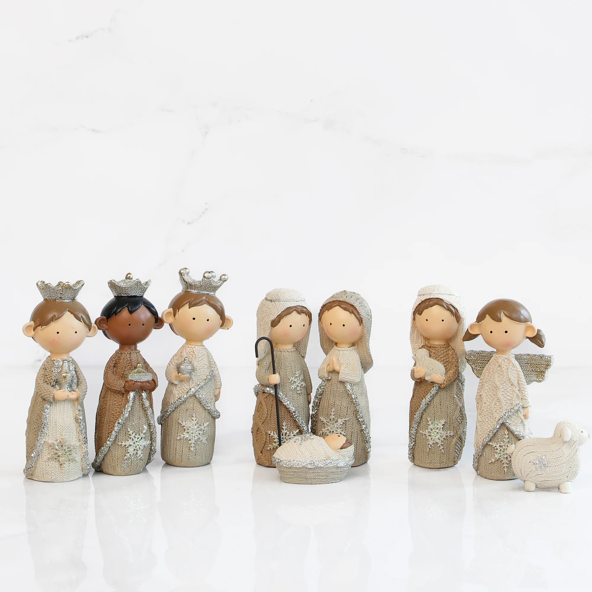 9 Piece Nativity Set 4.5" | Interior Delights