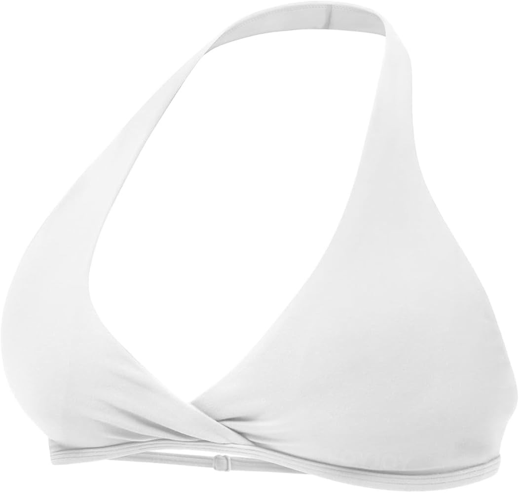 VOYJOY Halter Sports Bras V Neck Padded Adjustable Straps Yoga Crop | Amazon (US)