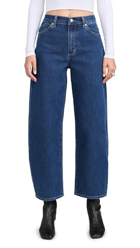 Rolla's Women's Gigi Barrel Forever Jeans, Dark Denim, Blue, 28 | Amazon (US)