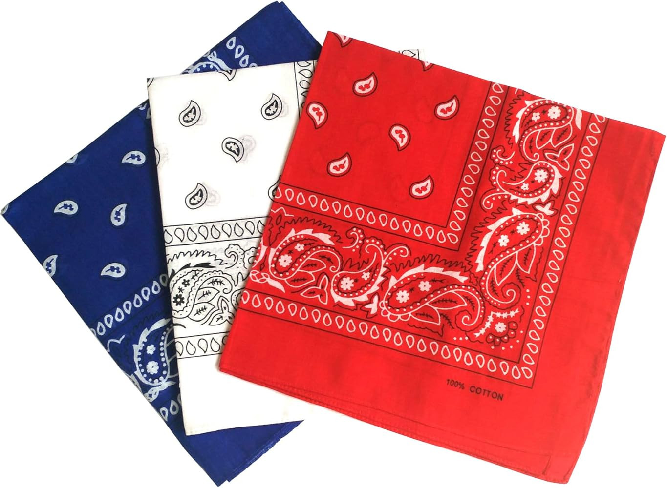 combocube 12 Pack(one Dozen) Multi-Purpose Cotton Paisley Cowboy Bandanas Headband for Men and Wo... | Amazon (US)