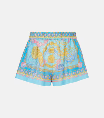 Underwater Barocco cotton and silk shorts | Mytheresa (US/CA)