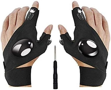 XIANGZHU Flashlight Gloves, Fingerless LED Flashlight Gloves, Birthday Gifts for man, Hands Free ... | Amazon (US)