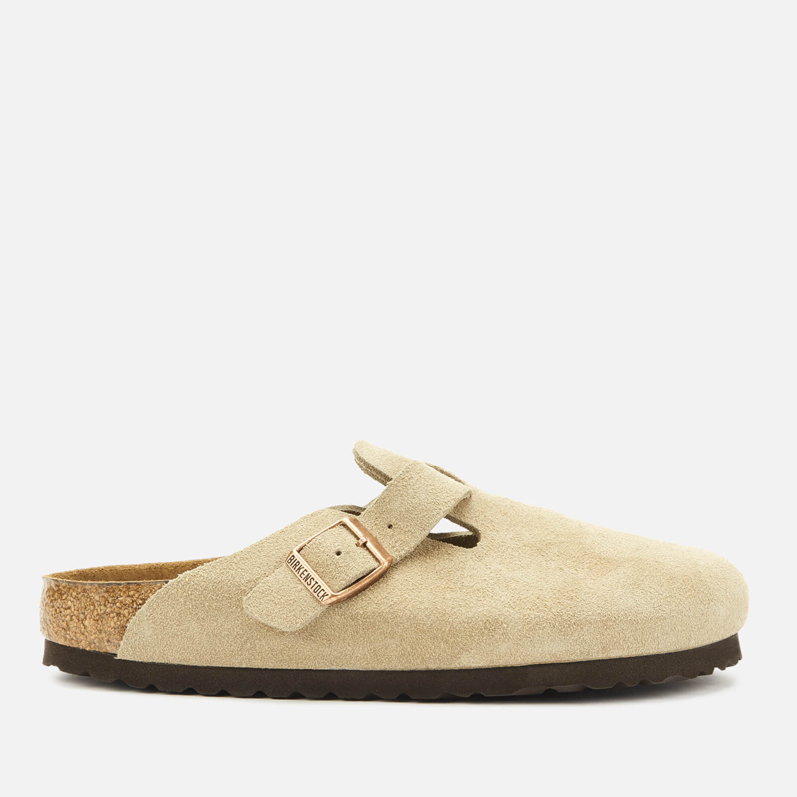 Birkenstock Women's Boston Slim Fit Sfb Suede Mules - Taupe | Coggles | Coggles (Global)