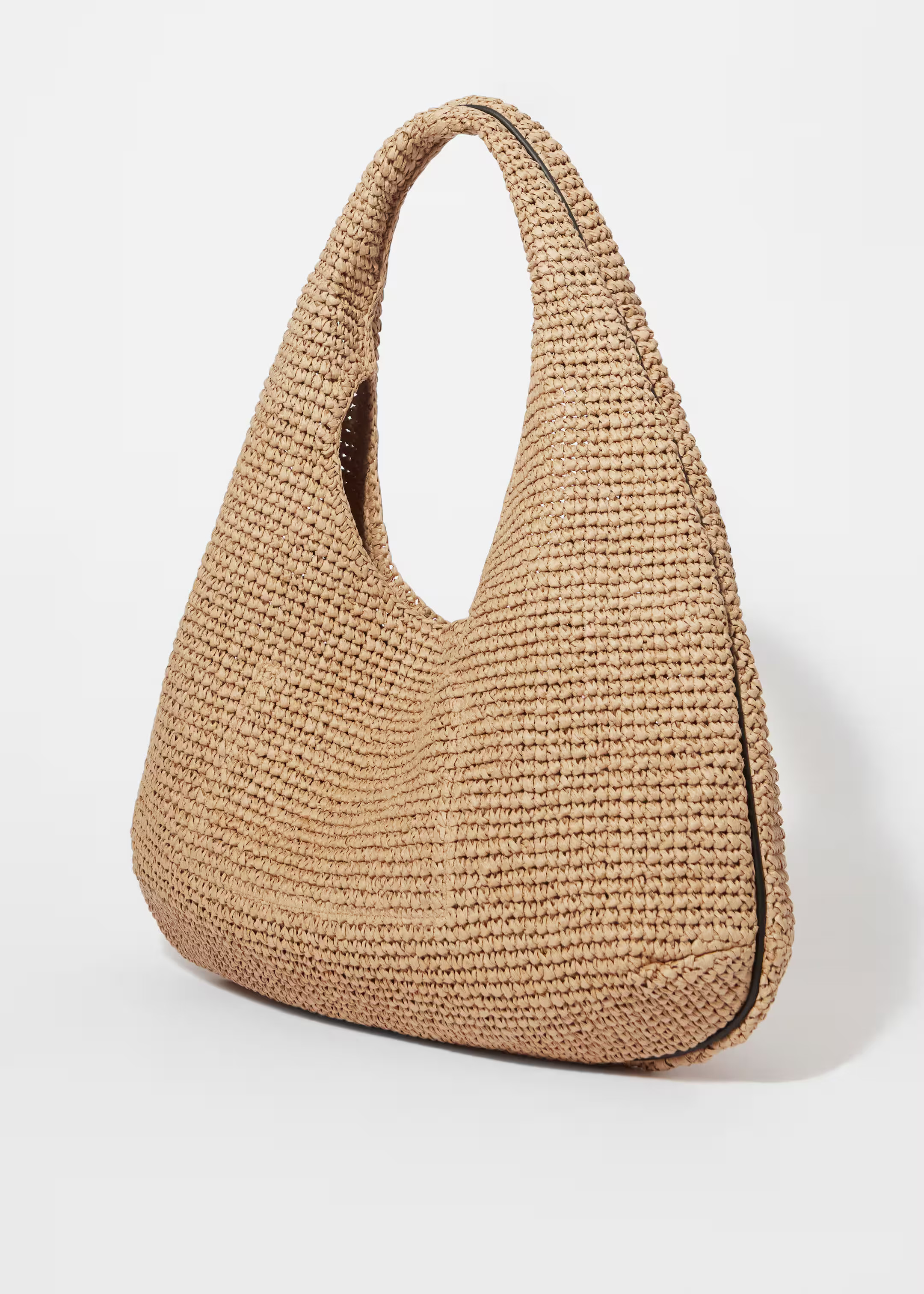 This shoulder bag is crafted from woven paper straw and features delicate leather piping around t... | & Other Stories - US