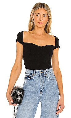 superdown Rachelle Knit Top in Black from Revolve.com | Revolve Clothing (Global)