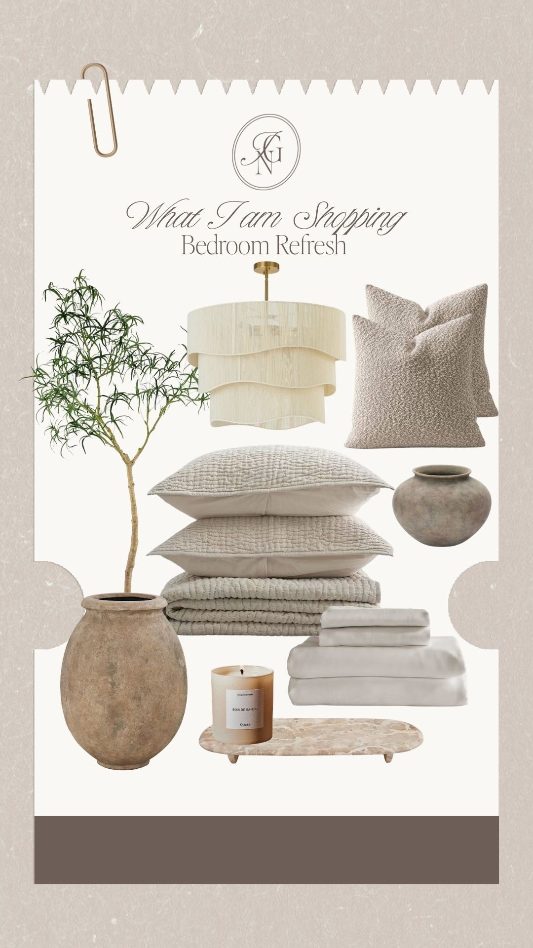 What I’m shopping for my bedroom refresh 🤍 recently got a new mattress and this beautiful tree from Amazon but it’s sold out 🥲 this lights been in my cart for months but still haven’t decided & bedding has been ordered 🥰

#bedroom #bedroomrefresh #bedding #chandelier #throwpillows #quince #marble #tray #santal #modernorganic #homedecor #planter #wayfair

#LTKSpringSale #LTKHome #LTKSeasonal