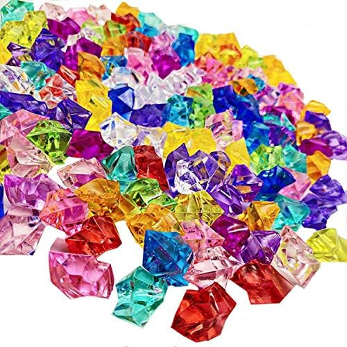 KATELER Ice Rock Crystal 160Pcs Fake Crushed Ice Rocks Acrylic Ice Cubes Gems Fake Diamond Crysta... | Amazon (US)