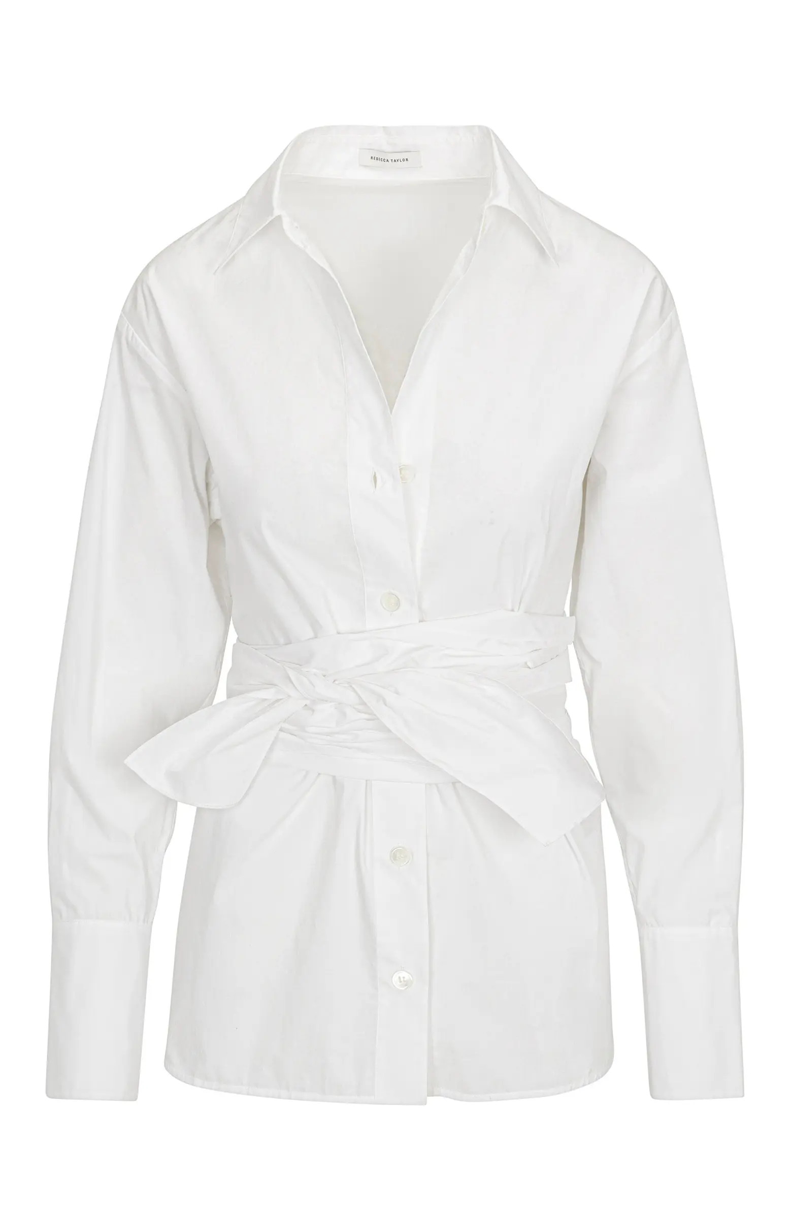 Rebecca Taylor Poplin Wrap Blouse | Nordstrom | Nordstrom