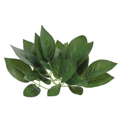 Unique Bargains Greenery Plants Decoration Artificial Leaves Green 40 Pcs 4.72x10.24" | Target