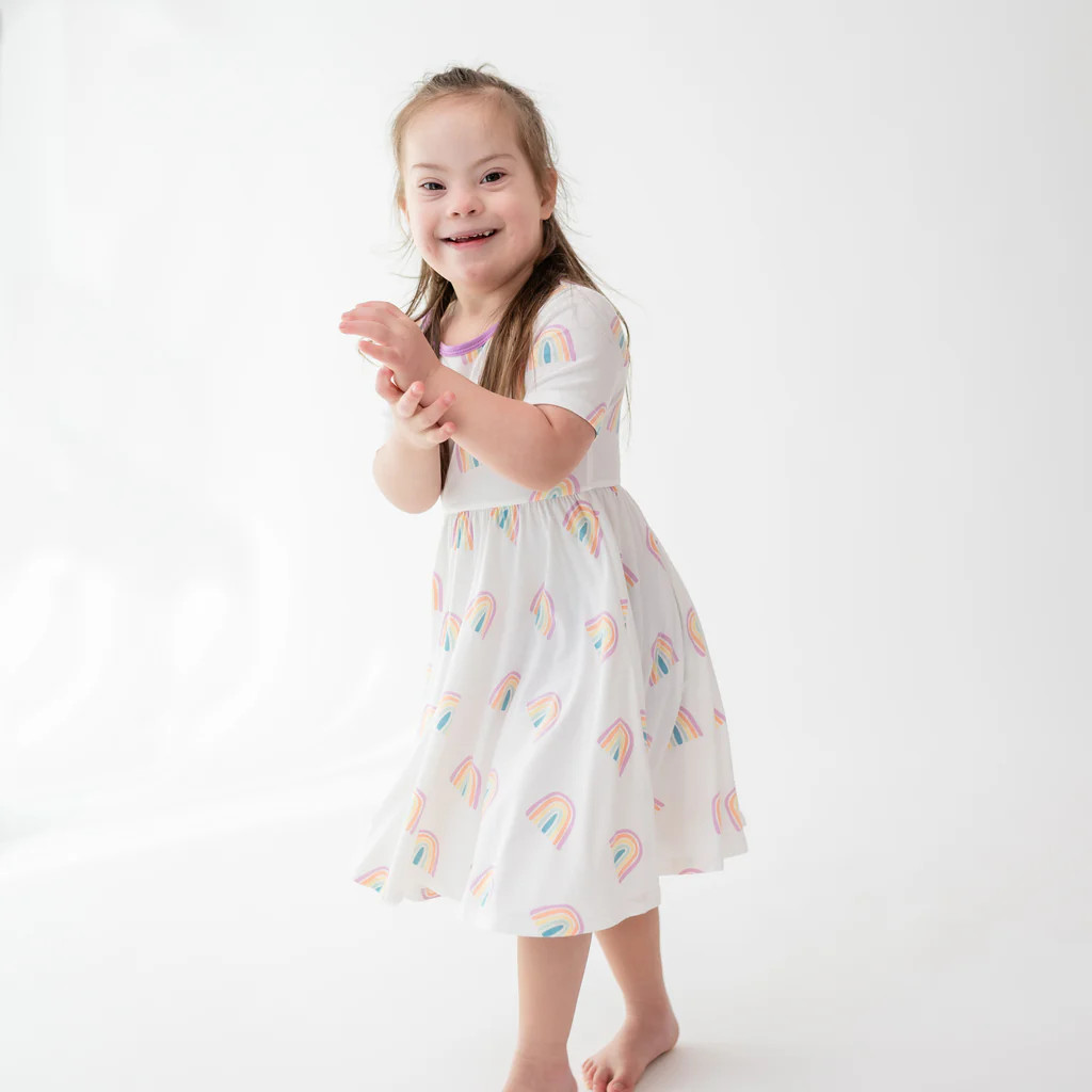 Twirl Dress in Poi Rainbow | Kyte Baby
