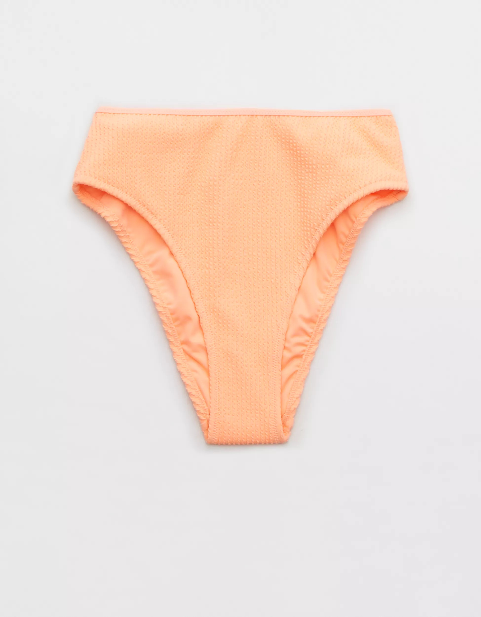 Aerie Crinkle High Cut Cheeky Bikini Bottom | Aerie