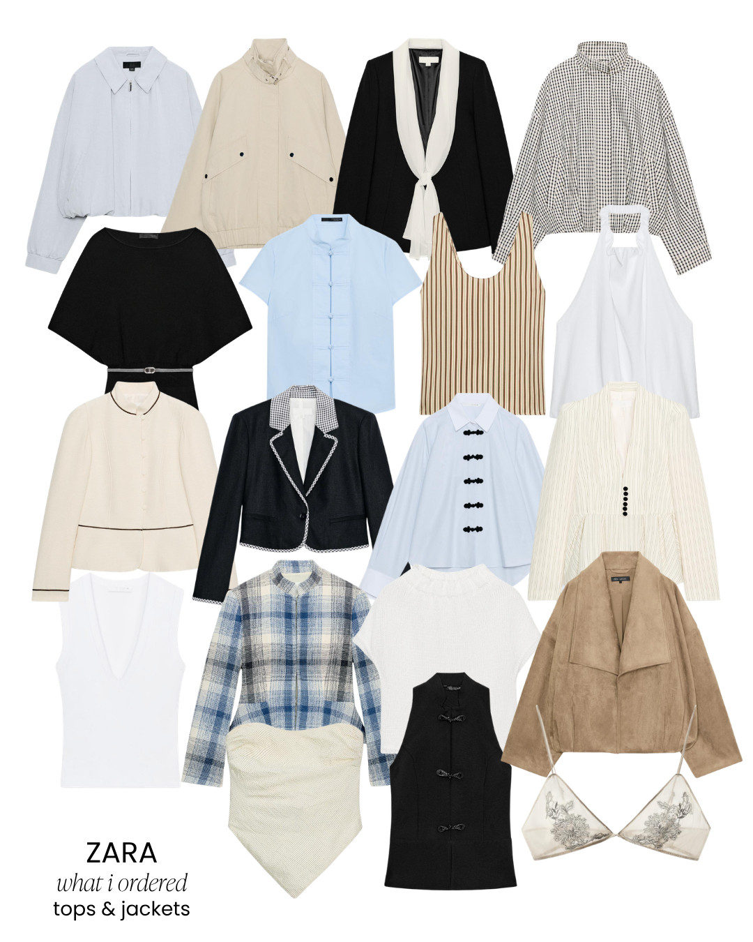 ZARA: TOPS & JACKETS 

 