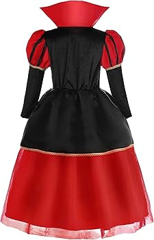 ReliBeauty Red Hearts Girls Costume Queen Dress for Kids Girls with Crown | Amazon (US)