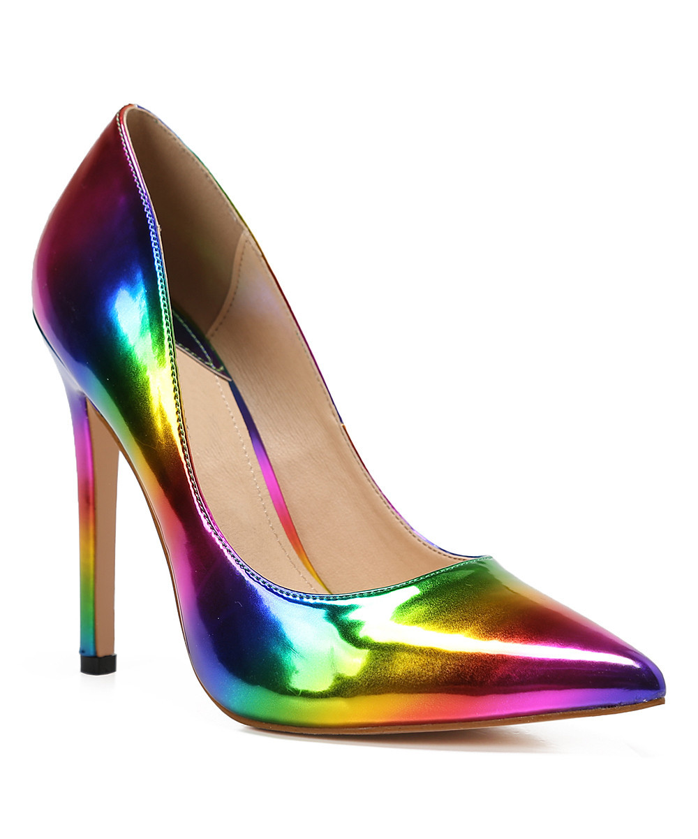 MackinJ Women's Pumps IRIDESCENT - Rainbow Pump - Women | Zulily
