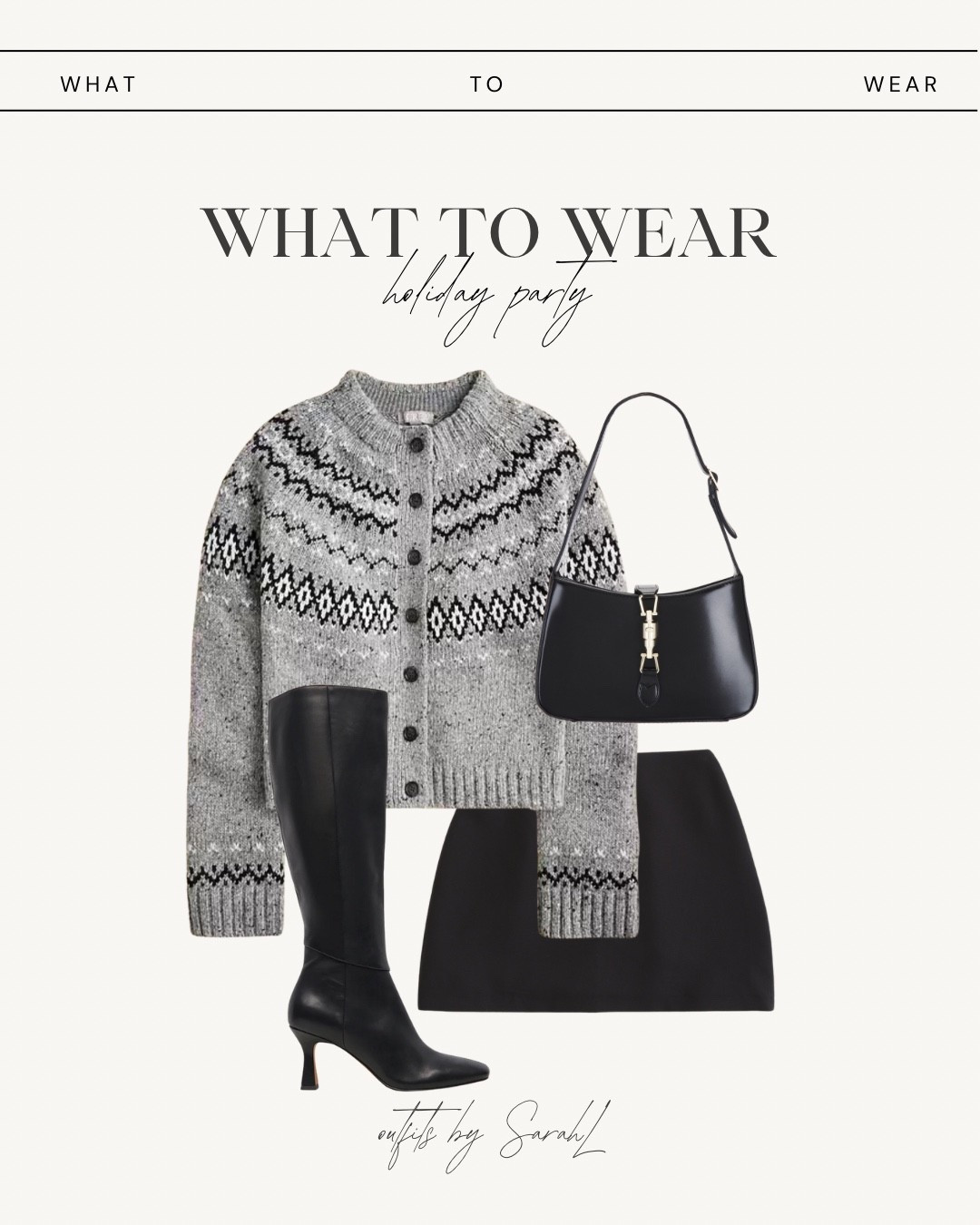 What to wear to a holiday party 🖤

black mini skirt outfit, black knee high boots, grey cardigan sweater, date night outfit  

#LTKStyleTip #LTKSaleAlert #LTKHoliday