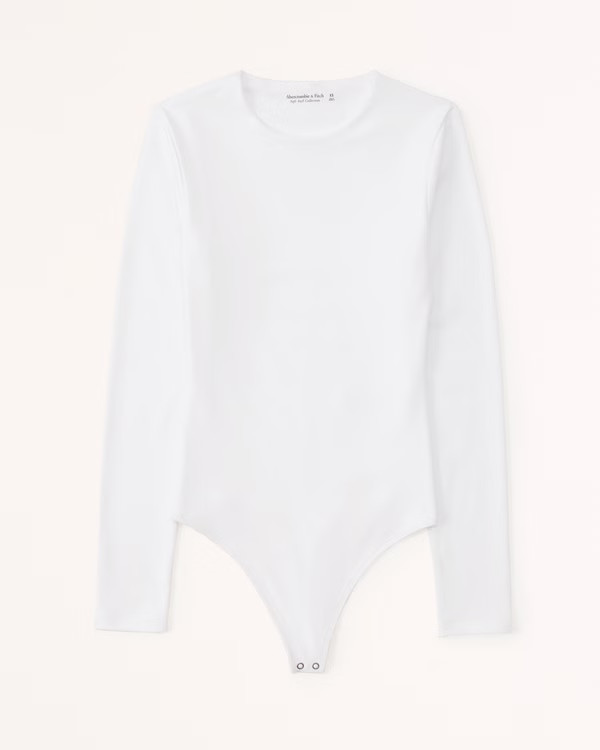 Long-Sleeve Seamless Fabric Crew Bodysuit | Abercrombie & Fitch (US)