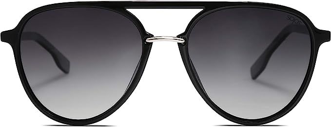 SOJOS Oversized Polarized Sunglasses for Women Men Aviator Ladies Shades Big Frame SJ2078 | Amazon (US)