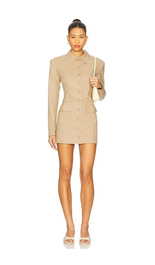 LIONESS Cheri Mini Dress in Tan. - size XXS | Revolve Clothing (Global)