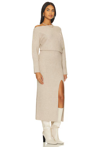 Line & Dot Alta Sweater Dress in Oatmeal from Revolve.com | Revolve Clothing (Global)