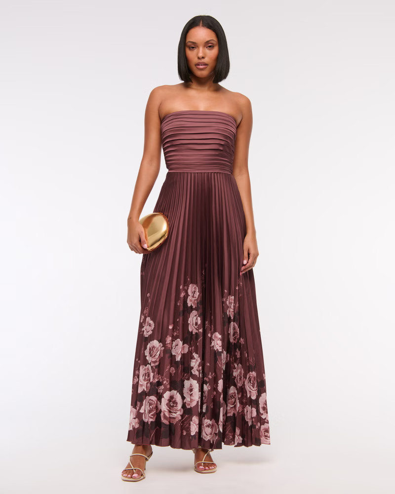 Women's The A&F Giselle Strapless Drama Maxi Dress | Women's Dresses & Jumpsuits | Abercrombie.co... | Abercrombie & Fitch (US)