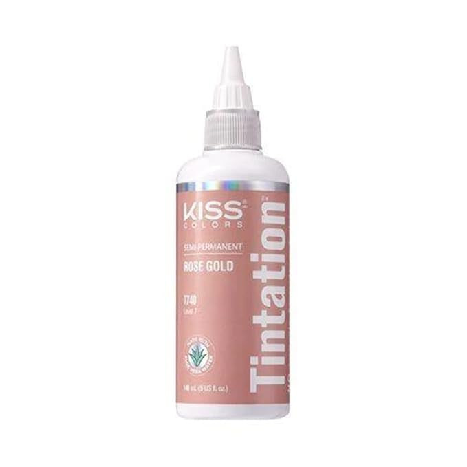 Kiss Tintation Semi-Permanent Hair Color Treatment 148 mL (5 US fl.oz) (Rose Gold) | Amazon (US)