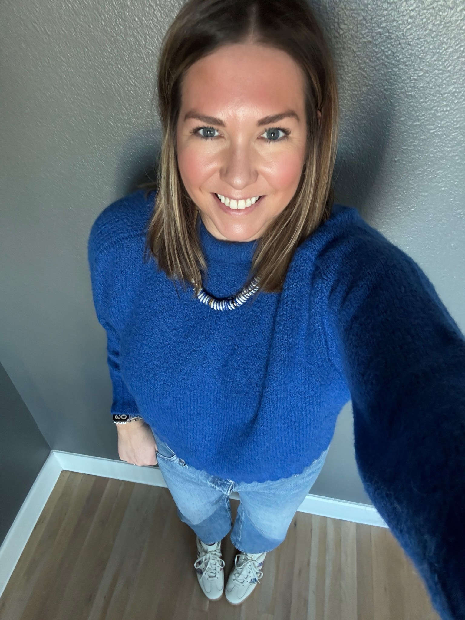 Met some friends for a happy hour and it was nice enough to sit outside on the patio (with a sweater on)! So spoiled this winter so far and not complaining at all. I love the color of this sweater. I kept it simple with barrel jeans, adidas sambas and a necklace that tied it all together  

#LTKFindsUnder100 #LTKootd #LTKMidsize