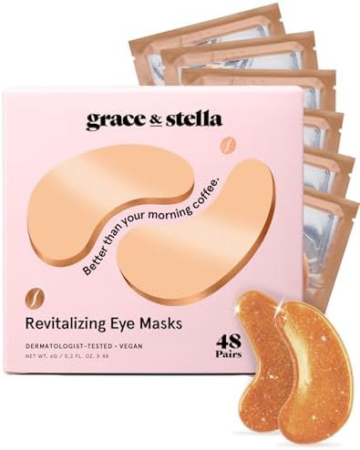 grace & stella Caffeine Under Eye Patches - Awakening Eye Patches for Puffy Eyes and Dark Circles... | Amazon (US)
