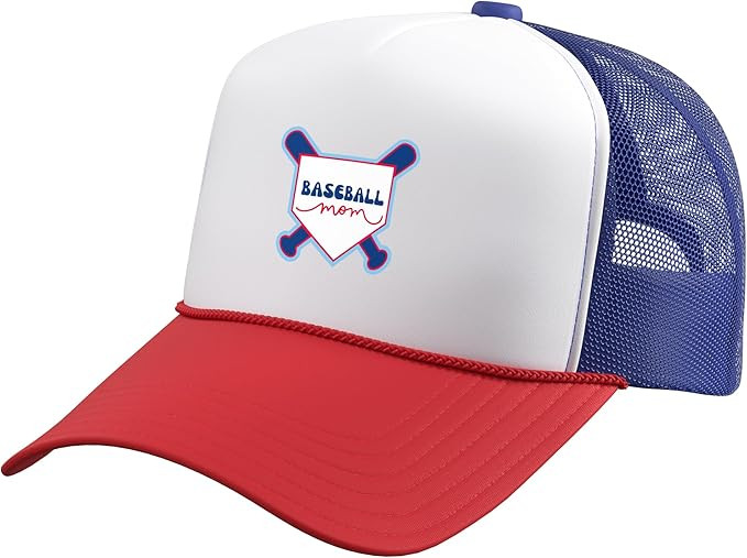 Baseball Mom Trucker Hat with Adjustable Mesh Back | Amazon (US)