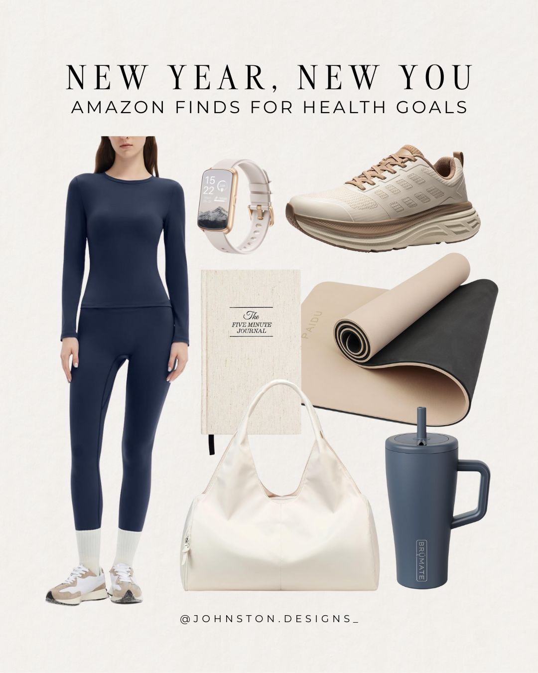 New year, new you! Kickstart your health goals with these Amazon finds. From workout gear to wellness essentials, stay motivated and achieve your best self this year. 

Health goals, affordable activewear, gym essentials, sneakers, fitness watch, gym tote, journal, water bottle, Amazon finds.
 

 #LTKfitnessgoals #LTKselfcare #LTKActive