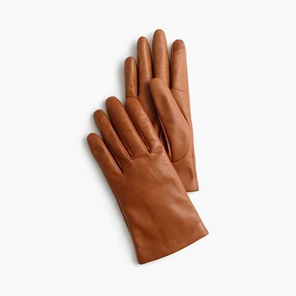 Cashmere-lined leather tech gloves | J.Crew US