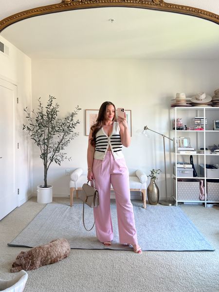 The cutest spring outfit 💕 
I love these pink trousers, love wearing them! I sized up to a 12 in these trousers, wearing a medium in this tank! 



#LTKworkwear #LTKmidsize #LTKfindsunder100