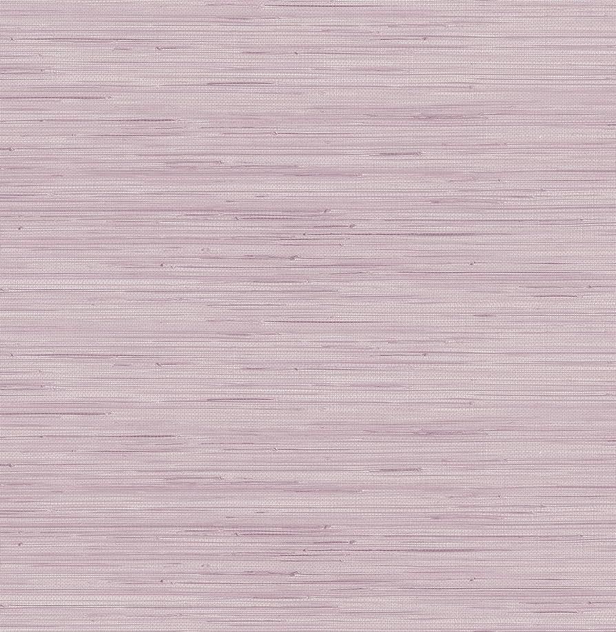 Classic Faux Grasscloth Peel and Stick Wallpaper, Lilac | Amazon (US)