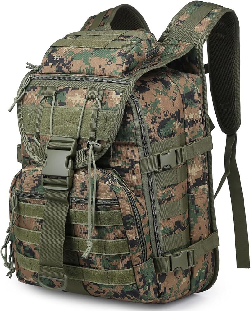 Military Tactical Hiking Backpacks for Men, Survival Army Camo Rucksack for Camping Trekking | Amazon (US)