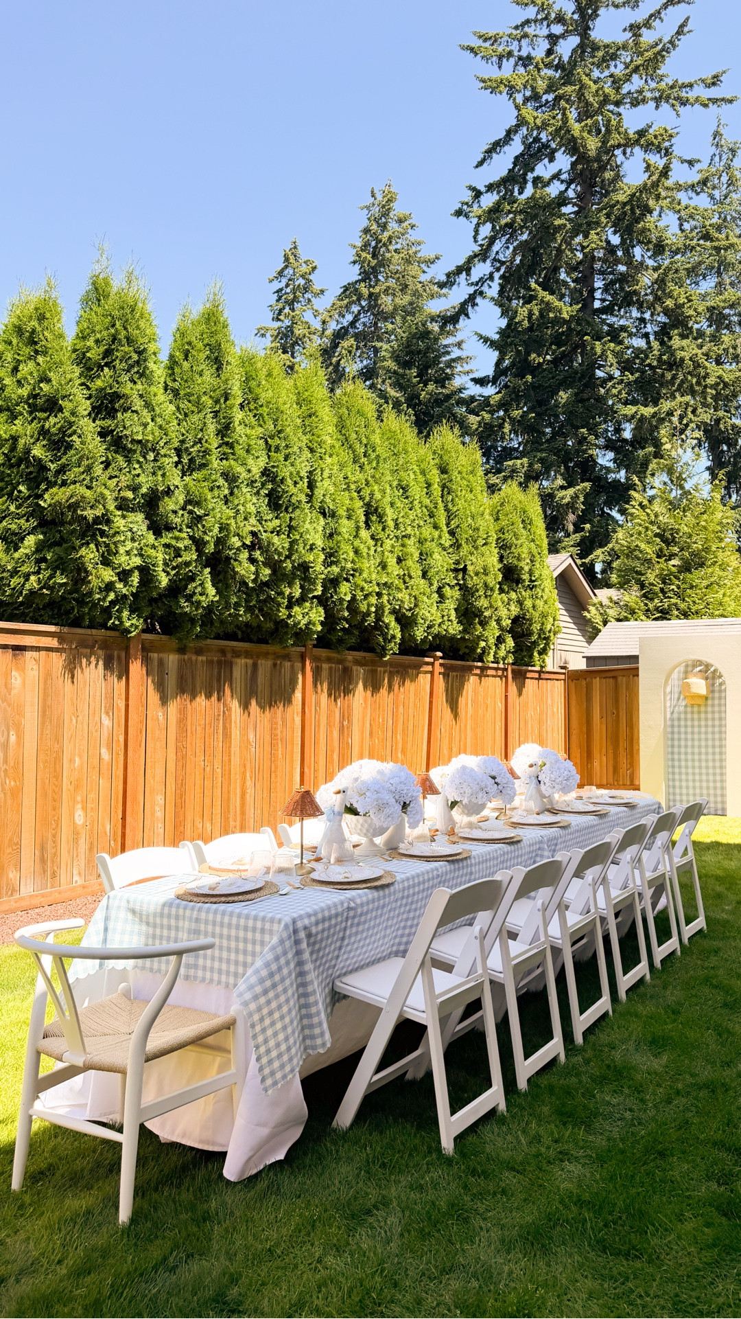 You can always count on me to host your milestone party 😆🪿✨ Here’s everything I did to party prep for my friend’s Silly Goose is Almost on the Loose baby shower! A lot of time goes into planning, setting up, and cleaning up but it’s always worth it for my gf 💙 #babyshowerdecor #partyprep #partysetup

Baby shower decorations, Rattan table lamps, blue ribbon, paper straws, gingham tablecloth, dinner plates, ceramic cake stand, woven placemats, silverware, party decorations, party favors, paper napkins, Drink dispenser, syrup dispenser, Torani drink syrup, folding table, condiment tray, cup holder, hydrangeas, utensils

#LTKsummer #LTKhome #LTKbaby