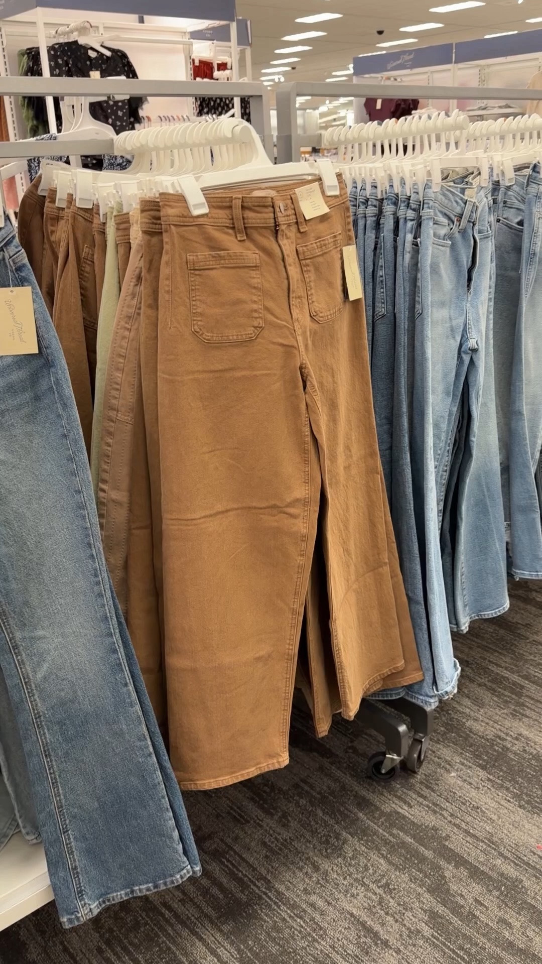 Target easy elevated fall outfit idea with quality basics that feel special in this neutral brown color palette! These jeans have been a best seller for four weeks! #targetstyle