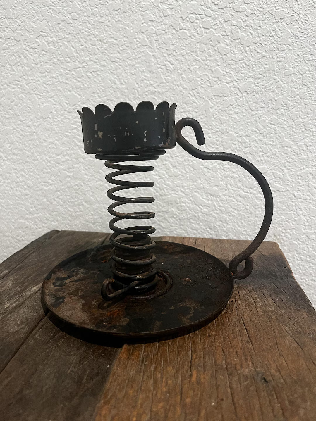 Antique Wrought Iron Courting Candlestick Holder | Etsy (US)