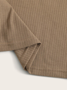 Ribbed One-Shoulder Crop Top | SHEIN