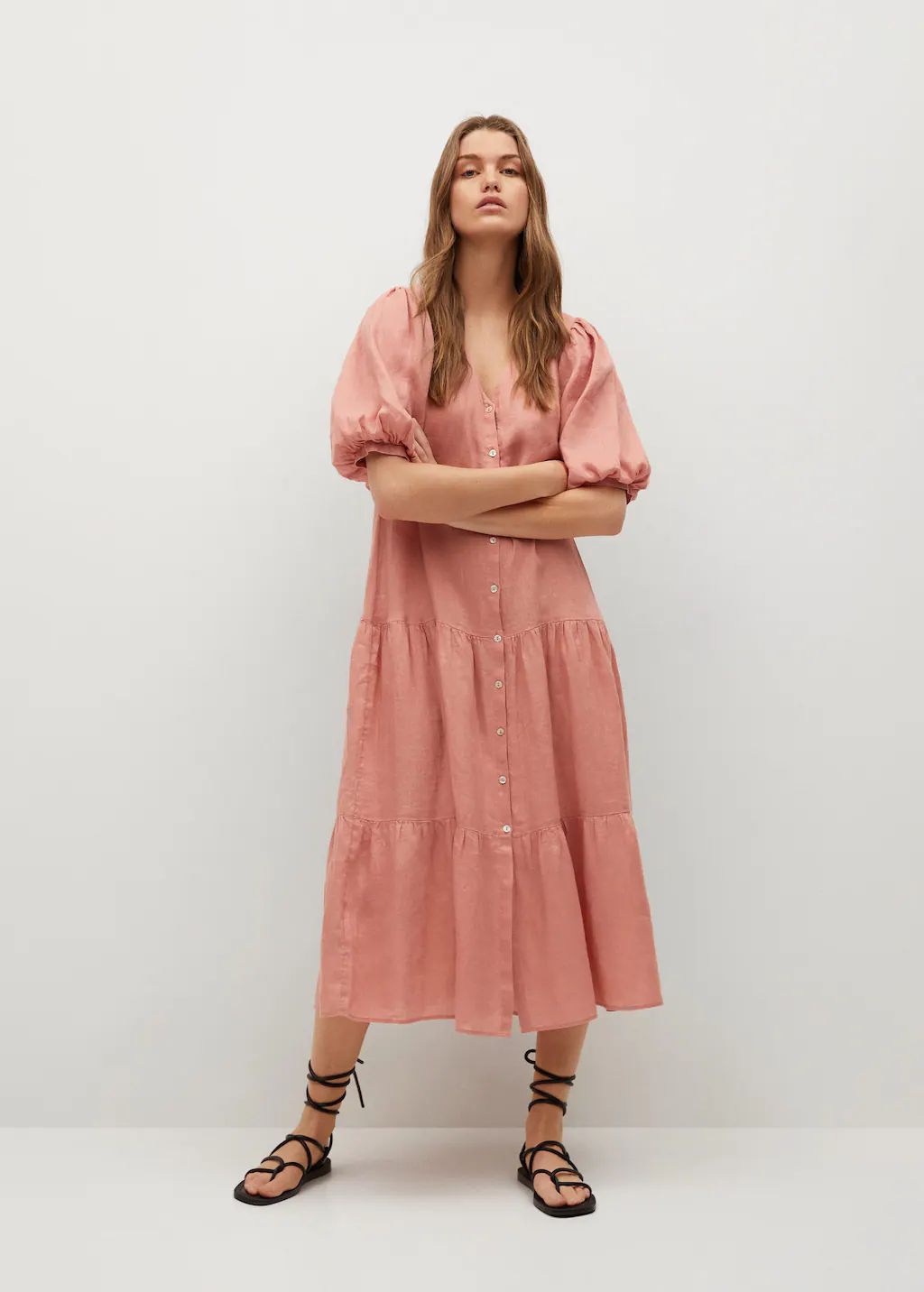 100% linen dress | MANGO (US)