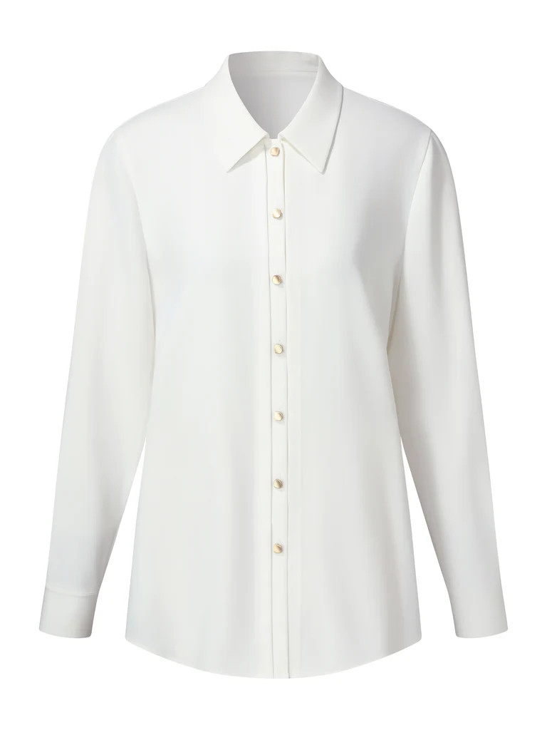 H-Line Metal Button Women Shirt | GOELIA