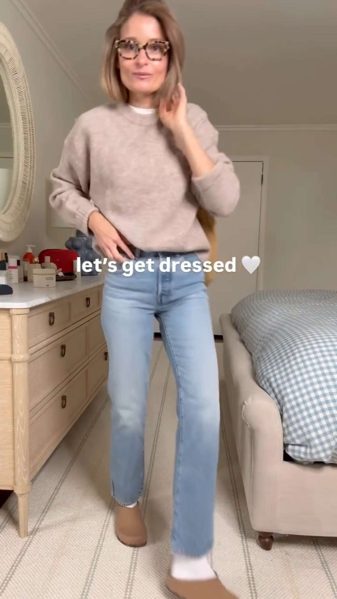 Happy Thursday, friends! 💛 Kicking off the first unofficial day of Black Friday / Cyber Week with what I’m wearing today — everything is on such a good sale.

Madewell jeans. No… these aren’t my AGOLDE 90s 😅 They look and feel almost identical and they’re on a *wild* deal right now — only $50 🤯 I’m in my true size (25) in the Atlin Wash. • Madewell Sweater is gorgeous and is 40% off. So warm, so soft, so flattering. My color is sold out but it comes in 4 other beautiful colors. • soldout.nyc tee almost never goes on sale and is 25% off! So soft and a relaxed fit which creates such an effortlessly cool look • Rothy’s Clogs are my favorite and these are a brand new color I was excited to try. Loving them so much! 20% off!  • And my bag brand quietly launched a private sale — a super similar style is 30% off and such a good gift.

Promo codes: 
Madewell: LETSGO
Liffner: RHUM30

Sizing notes: 
True size in all. Sweater (S), Tee (S), Jeans (25), Clogs (7 but if you are half size, go down). I’m 5’7’m for reference  

❤️ Follow if you’re looking for easy everyday outfit inspiration! 

#outfitinspo #outfitoftheday #outfitideas #everydaystyle #ootd #fallstyle #falloutfitinspo #effortlessstyle #momstyle #classicstyle #closetstaples #styleblogger #realoutfitgram #fallfashion #outfitinspo #wardrobestaples #ootd  #realoutfitgram #blackfriday #cybersales

#LTKSaleAlert #LTKFindsUnder100 #LTKCyberWeek