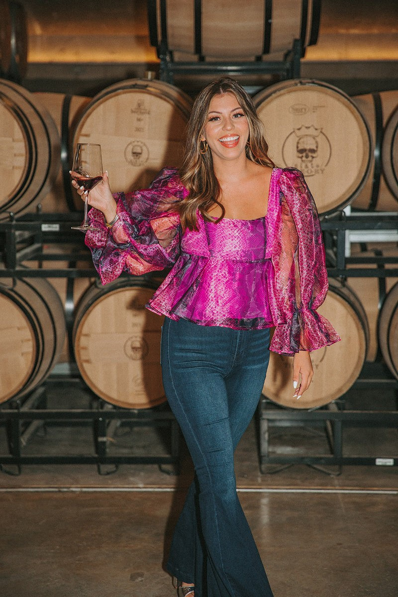 BuddyLove | Pammie Puff Sleeve Peplum Top | Jafaar | BuddyLove