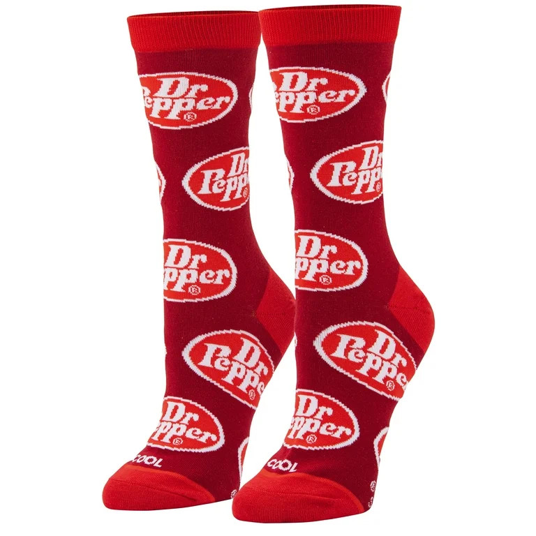 Cool Socks Dr Pepper Retro Fun Print Novelty Crew Socks for Women | Walmart (US)