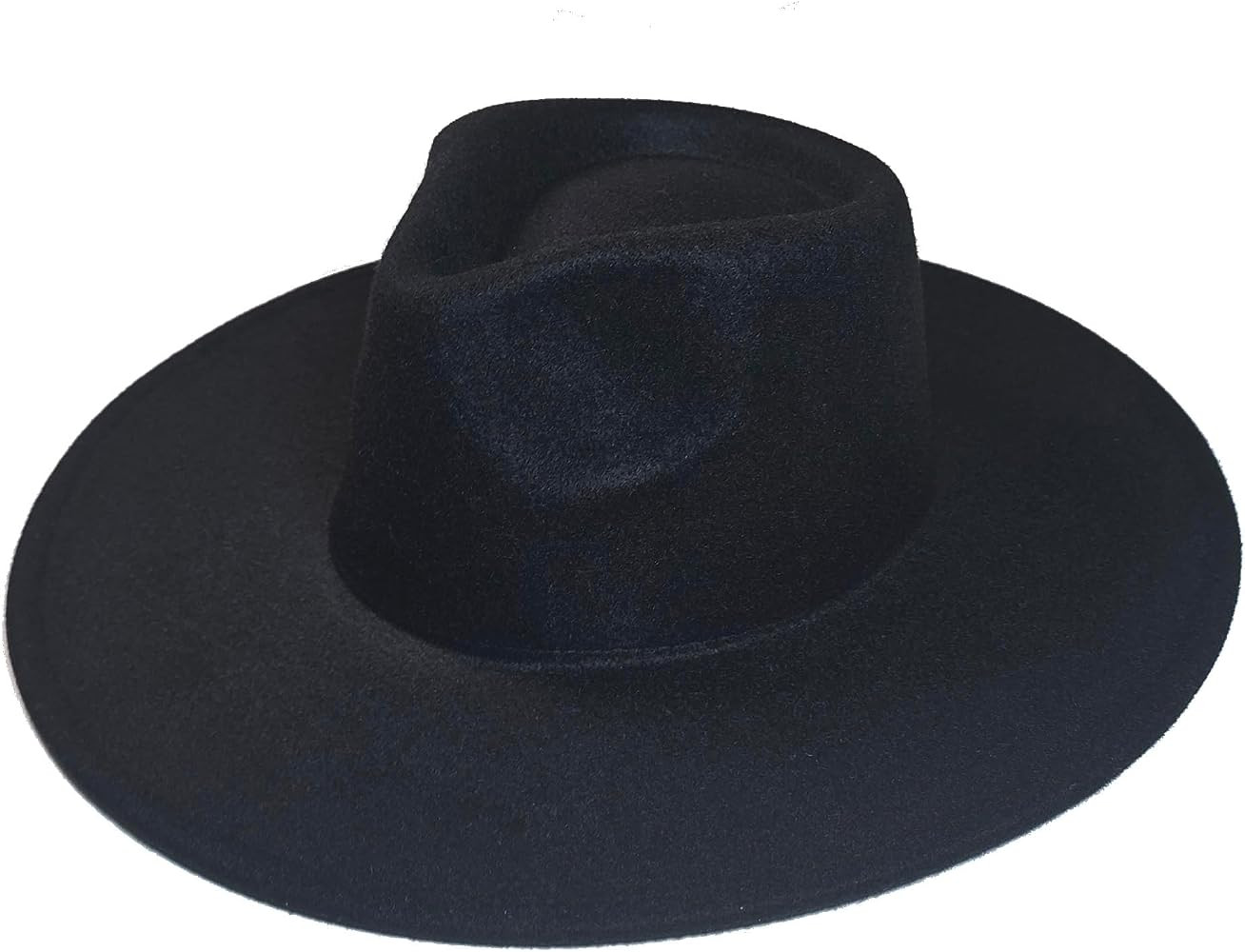 Wide Brim Vegan Felt Rancher Hat - Women, Men, and Kids Fedora Style with Adjustable Inner Drawst... | Amazon (US)