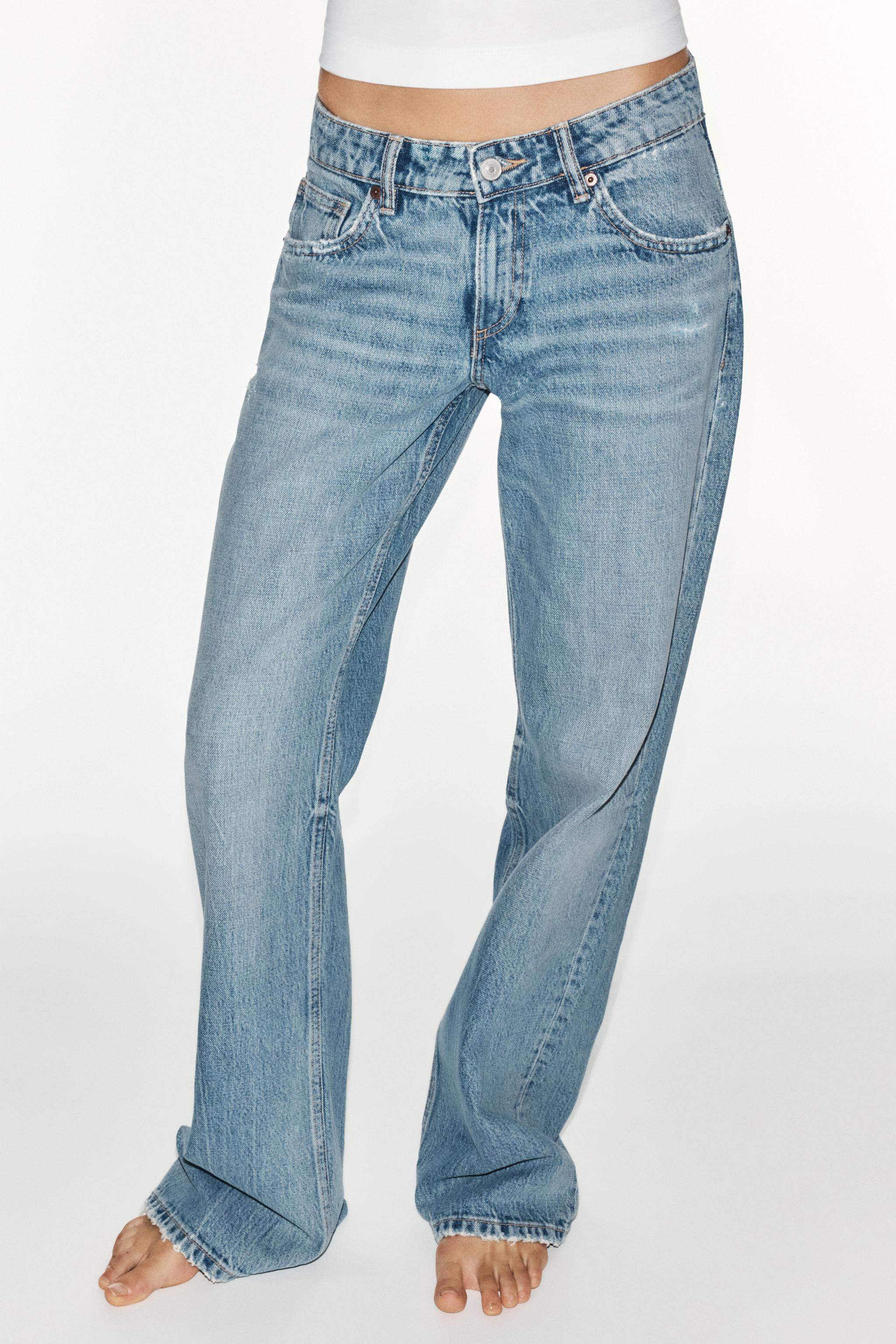 TRF LOW-RISE WIDE-LEG JEANS | Zara UK