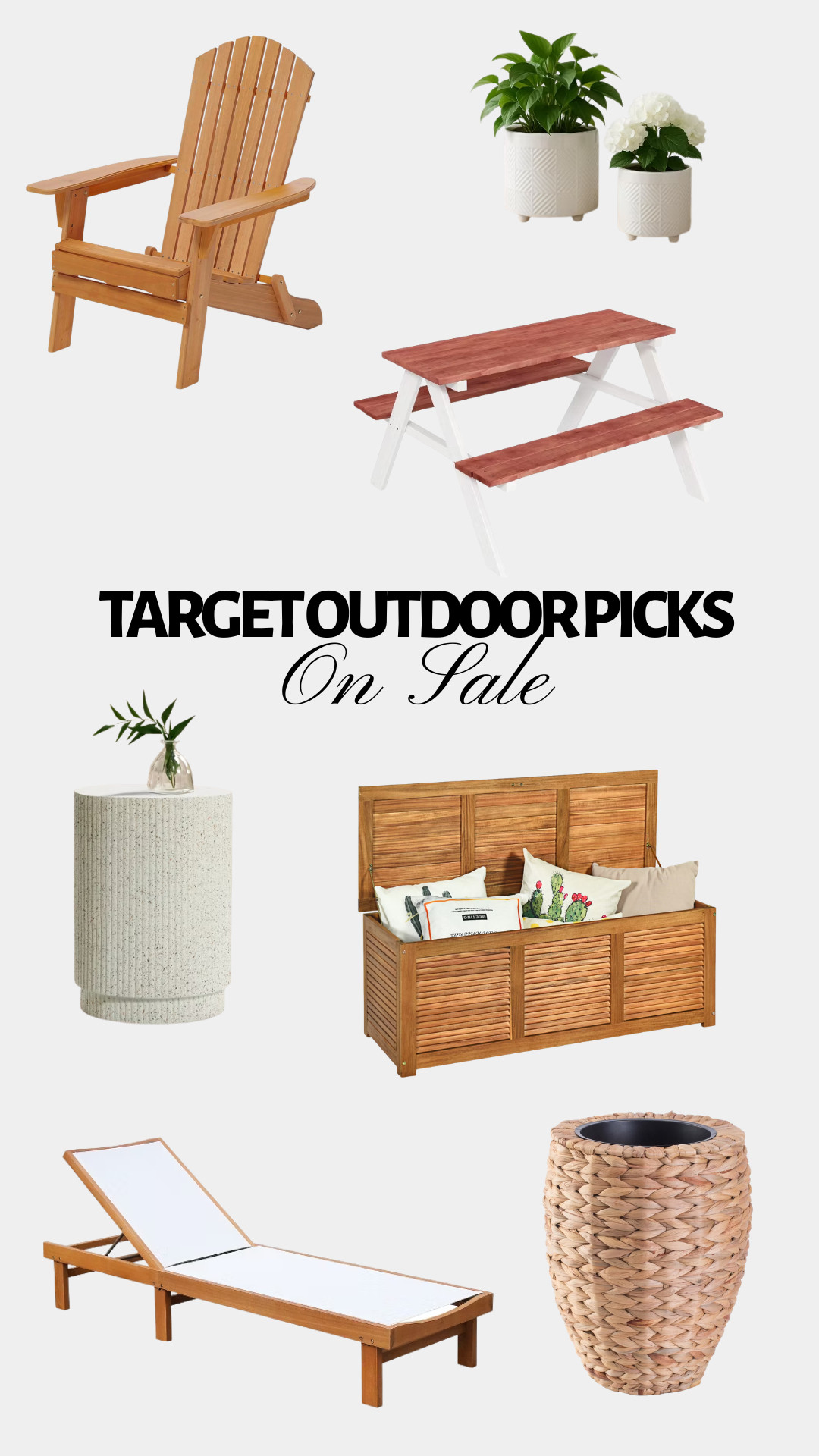 The cutest outdoor furniture that is high quality at a good price 🔗 This makes me want to redo my entire backyard!!