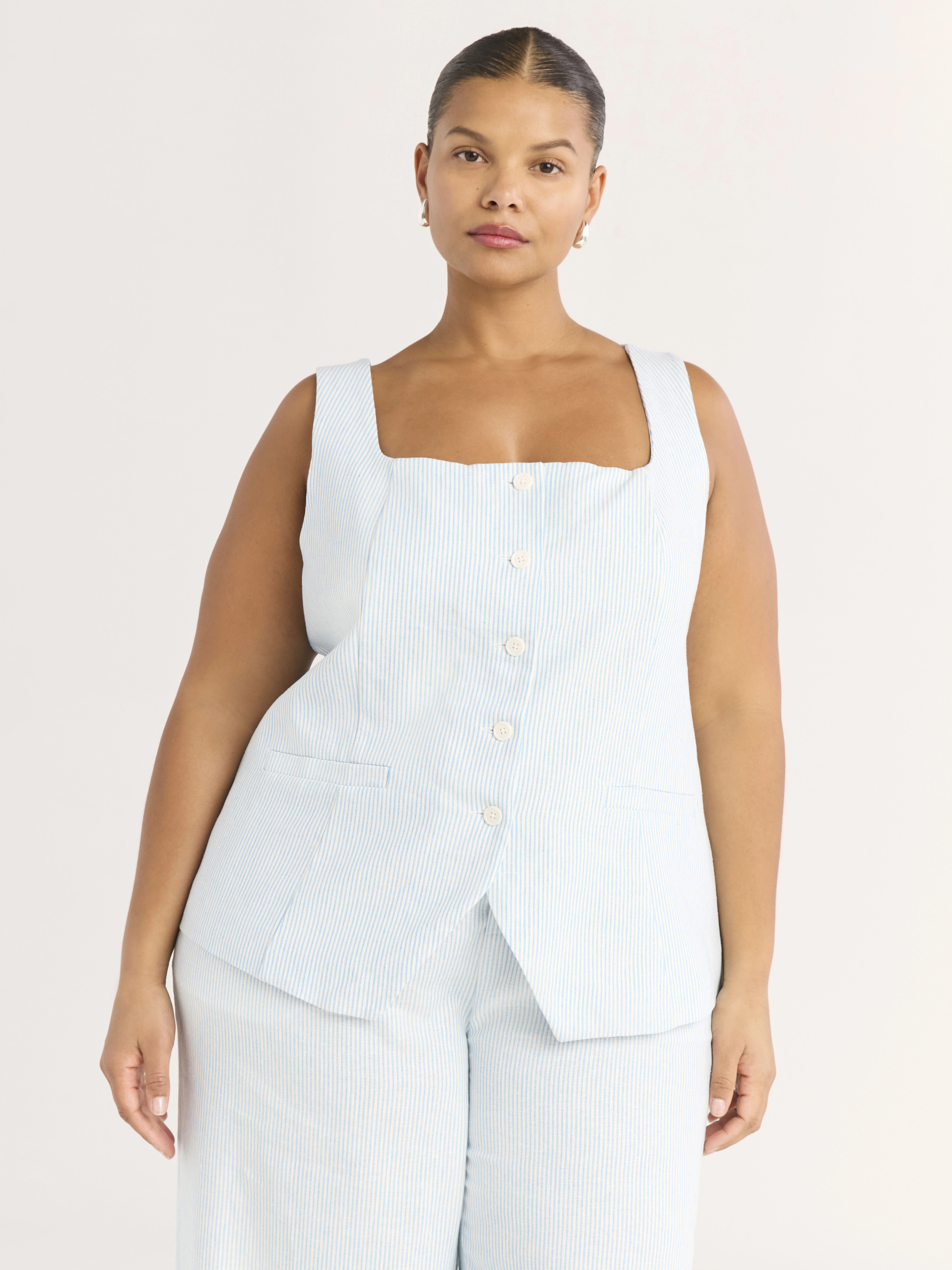 Scoop Women's and Women's Plus Linen Blend Longline Vest, Sizes XS-4X | Walmart (US)