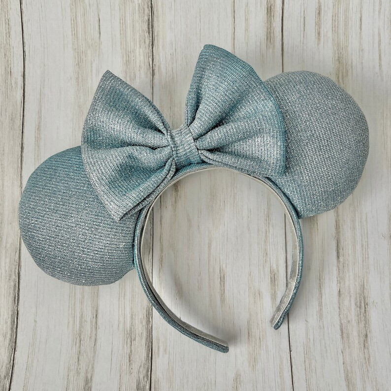 Light Blue Disney Ears Blue Sparkle Minnie Mouse Ears Disney | Etsy | Etsy (US)